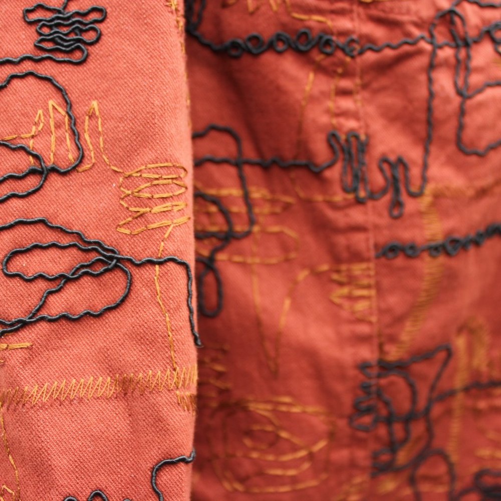 Ruby Rd. Burnt Orange Abstract Embroidered Jacket - Picture 7 of 15